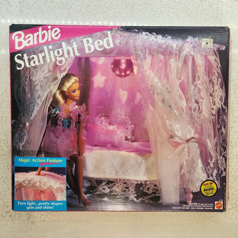 Barbie Pink Sparkles Starlight Bed Set